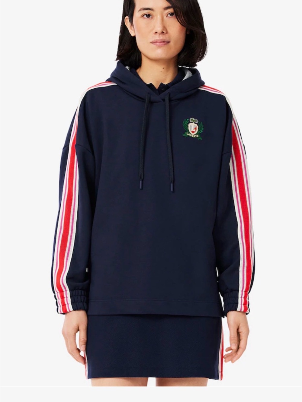 NWT Lacoste Made in France Oversized Hoodie Navy Size 38 / US 6